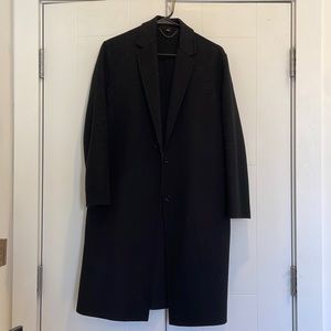 All saints black wool coat size small